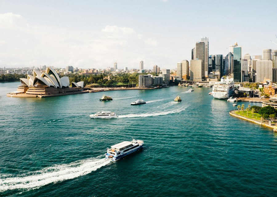 Sydney harbour and skyline in Australia